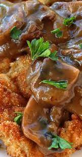 Authentic German Jagerschnitzel Hunter Schnitzel With Mushroom Gravy Recipe Schnitzel Recipes German Food Authentic Best German Food