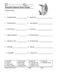 Plan a trip to yosemite national park in spring with this guide which includes things to do, what will be open, and why yosemite is a great spring destination. Yosemite National Park Word Search And Vocabulary Puzzle Worksheet Activities