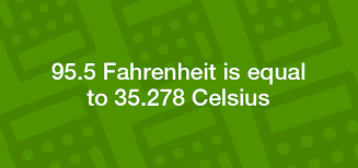 A 1 celsius change is a change of 1.8 fahrenheits while a 1 fahrenheit change translates to a change of 0.55 celsius. 95 5 Fahrenheit To Celsius 95 5 F To C Convertilo