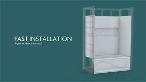 Plastic tub surround kits, including pressed fiberglass, range between $60 and $500, with the most popular kits costing around $150. Nextile By Maax Tub Wall Set Youtube