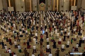 People Perform Eid Al Adha Prayers In Surabaya Indonesia Xinhua English News Cn