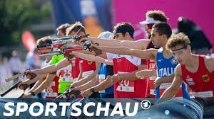 Modern pentathlon was first held at the stockholm 1912 games, with a women's competition introduced at sydney 2000. Die Finals Moderner Funfkampf Der Manner Die Entscheidung Sportschau Youtube