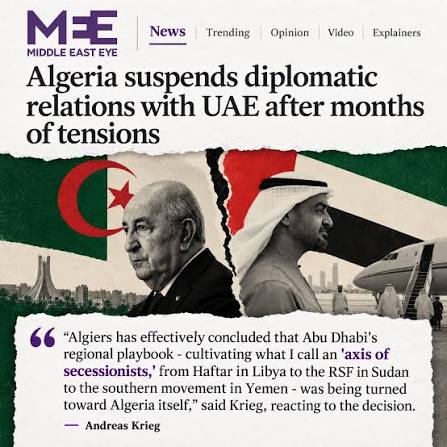 Algeria suspends diplomatic relations with UAE amid tensions