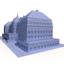 Hotel Low Poly 3d Model Low Poly 3d Models Low Poly 3d 3d Model