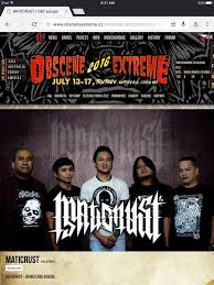 Forek обновлено over 9 years ago. Filipino Grind Crust Band Maticrust Set To Play Obscene Extreme Festival 2016 Unite Asia