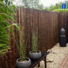 Schwarze Bambusmatte Auf Rolle 250 X 180 Cm Bamboo Garden Fences Bamboo Fence Bamboo Garden