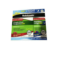 How much robitussin is safe during pregnancy? Robitussin Dm Max Cough And Chest Congestion Day And Night 3 Bottles 20 Oz Shelhealth