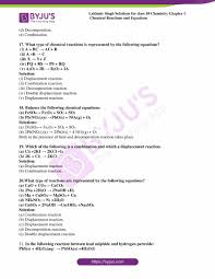 Types of chemical reaction worksheet practice answers. Lakhmir Singh Chemistry Class 10 Solutions For Chapter 1 Chemical Reactions And Equations Free Pdf