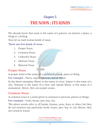 The reason for this is explained in the next section on. Cbse Ncert Class 4 English Grammar Chapter 5 The Noun And Its Kinds