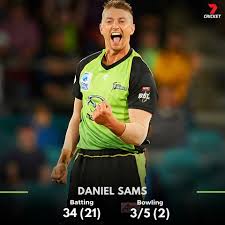 Though sixers lost the contest, sams proved a point or two to his detractors. 7cricket Daniel Sams Only The Sixth Player In Bbl Facebook
