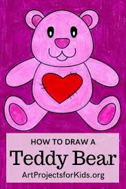 Your child probably loves teddy bears! Draw An Easy Teddy Bear Art Projects For Kids