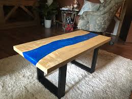 Silver Maple Epoxy River Table With Custom Metal Legs Homemade Router Table Custom Table Wood Design