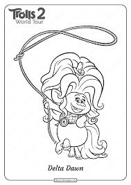 Free Printable Trolls 2 Delta Dawn Coloring Page Poppy Coloring Page Coloring Pages Fall Coloring Pages
