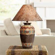 Table lamp height guide when deciding on a table lamp height consider the eye level rule. Wild West Handcrafted Southwest Table Lamp 3n711 Lamps Plus