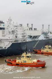 Hard Towing Tug Boats Sailing Merchant Navy