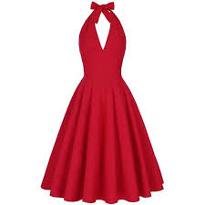 Halter Low Back Plunge Work Christmas Party Dress 25 Liked On Polyvore Featuring Dresses Red Ch Red Halter Dress Halter Cocktail Dress Red Cocktail Dress