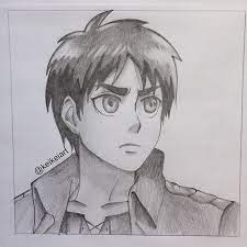 I drew eren in titan form! My Drawing Of Eren Jaeger From Attack On Titan All Done In Pencil Hope U Like It Tags Anime Animedrawing Animefan M Goku Art Drawings Anime Drawings