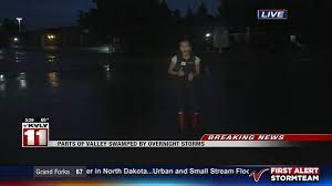 Streets Flooded After Intense Rain In Grand Forks