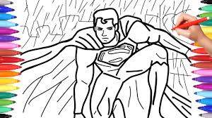 Superman 😎 · play free online games. Superman Coloring Pages For Kids How To Draw Epic Superman In The Rain Superheroe Drawing Youtube