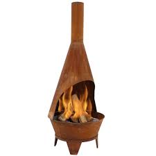 The fire pits for burning wood come in various sizes and range in price from $179 to about $299. Sunnydaze Outdoor Backyard Patio Mexican Style Oxidized Steel Wood Burning Fire Pit Chiminea 6 Rust Target