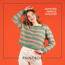 How to knit a free tunic sweater pattern 10 patterns to make for australian animals affected by wildfires. Diamond Fairisle Sweater Free Sweater Knitting Pattern For Women In Paintbox Yarns Simply Dk By Paintbox Yarns