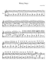 4 years ago4 years ago. Rainy Days Sheet Music For Piano Solo Musescore Com