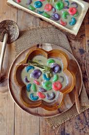 Resepi asal bonda saya ialah menggunakan hanya tepung beras pulut. Pengat Tepung Pulut Qasey Honey
