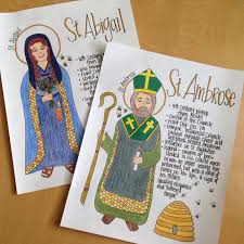 Yes, it's a free printable. Look To Him And Be Radiant St Ambrose And St Abigail Coloring Pages