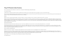 Map Of Mumbai India Bombay