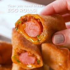 Chili Cheese Dog Egg Rolls Video Recipe Video Recipes Food Dog Recipes