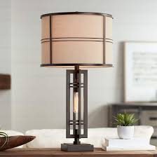Elias Oil Rubbed Bronze Table Lamp With Night Light 32v47 Lamps Plus Bronze Table Lamp Industrial Table Lamp Bronze Living Room