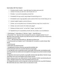Bagaimana cara menyimpan dokumen dengan microsoft word? Soal Latihan Ms Word Kelas 8