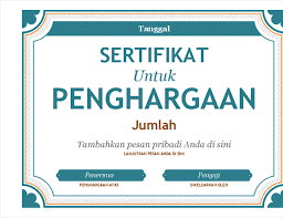 Piagam penghargaan lomba hut ri. Contoh Sertifikat Pengurus Organisasi Cara Golden