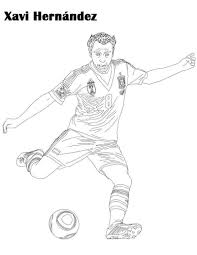 Xavi Hernandez Soccer Player Coloring Sheet Sports Coloring Pages Coloring Pages Soccer