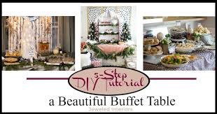 Whether you're setting up a wedding candy buffet, a baby shower candy buffet or a sweet table for a birthday party, it's nice for your guests to be able to help themselves. How To Set Up A Statement Making Buffet Table For Your Next Party Jeweled Interiors