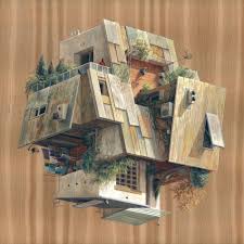 Cinta Vidal Gravities Architectural Paintings Architecture Drawing Architecture Painting Illusion Paintings