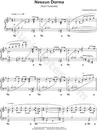Soundless voice piano sheet music. Giacomo Puccini Turandot Act I Nessun Dorma Sheet Music Piano Solo In G Major Download Print Sheet Music Music Sales Digital Sheet Music