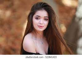 Charming Girl Voluminous Hair Big Eyes Stock Photo 522841423 | Shutterstock