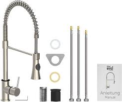 19 angebote zu blanco montageset im spülen preisvergleich. Kuchenarmaturen Eisl Kuchenarmatur Leon Wasserhahn Kuche Mit Ausziehbarer Geschirrbrause Hochdruck Energiesparender Einhebelmischer Ni183escr Pr A Spiralfeder Chrom Spultischarmatur 360 Schwenkbar Baumarkt Impas Es