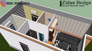 Denah rumah ukuran 8x14 meter 3 kamar tidur. Zidan Design Desain Rumah 4x8 Meter Dengan 2 Kamar Facebook