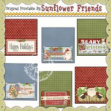 Christmas candy gift basket ~ a simple thank you at christmas time for hostess gifts, teacher gifts, holiday gifts for neighbors, thank you gifts for the bus driver or mail carrier. Christmas Joy Bag Toppers Sunflower Friends 1 50 Sunflower Friends Clipart Collections And Computer Printables