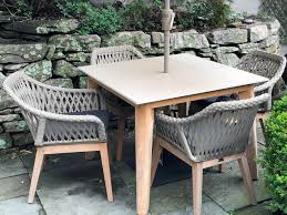Essential Dining Table With Square Ceramic Top Dining Table Outdoor Furniture Sets Table