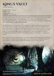They also add an appealing touch of decor to the outside of your home. Mythmaker S Grimoire King S Vault A Unique Spell To Protect Something Extremely Valuable A Phylactery Perhaps R Dndhomebrew