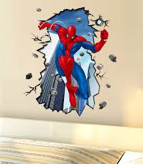 New 3D Crack Spider man kids room decoration wall sticker wall decals mural  PVC wallpaper home decor wall stickers|wallpaper wall sticker|wallpaper  designwallpaper table - AliExpress