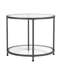 Studio Designs Home Camber Round Glass End Table Reviews Furniture Macy S Glass Side Tables Round Metal Side Table Side Table