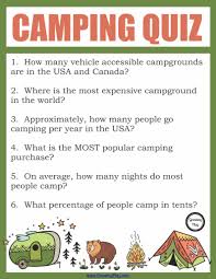 Please, try to prove me wrong i dare you. Camping Quiz Fun Facts About Camping Growing Play