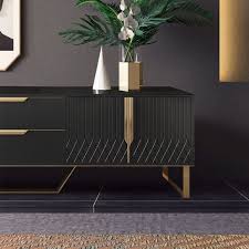 Roomfitters mid century tv stand media console, side board with gold legs, warm walnut. Aro Modern Stylish White Tv Stand Rectangle Tv Stand Tv Console With Drawers Doors Media Console For Tvs Up To 78 Black Tv Stand Modern Media Console Tv Console