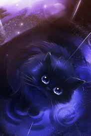 Their enormous eyes will continue one day, a gray and white kitten bearing black stripes gets lost wandering away from her mother and siblings. Black Cat Anime Animals Cute Animal Drawings Cat Art