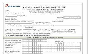 Transfer of funds outside the bank. Icici Bank Rtgs Form Pdf Download Charges Timing Details