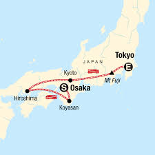 Osaka prefecture is a prefecture of japan located in the kansai region of honshu. Map Of The Route For Japan Express Osaka To Tokyo Tokyo Japan Osaka